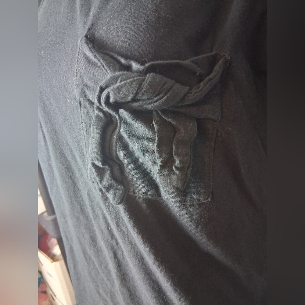 Zara Black Cropped Boxy T-Shirt Medium - Picture 2 of 4